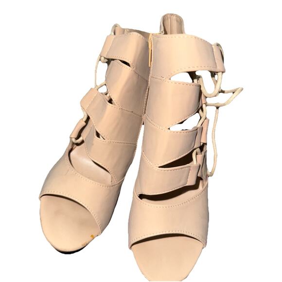 Wet Seal Lace Up Open Toe Heel Women 9 - Picture 2 of 5